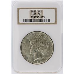 1922 NGC MS64 Peace Silver Dollar