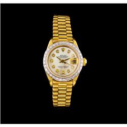 Rolex 18KT Yellow Gold Diamond DateJust Ladies Watch