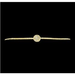 0.08 ctw Diamond Bracelet - 14KT Yellow Gold