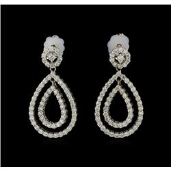 1.44 ctw Diamond Earrings - 14KT White Gold