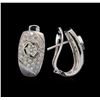 Image 2 : 14KT White Gold 0.93 ctw Diamond Earrings