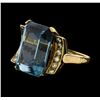 Image 1 : 26.56 ctw Spinel and Diamond Ring - 14KT Yellow Gold