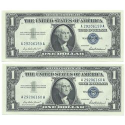 1957 $1 Silver Certificate Currency Lot of 2