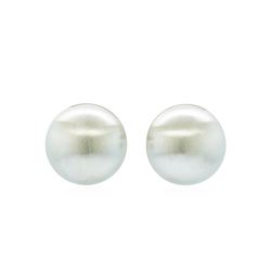 30mm Button Earrings - Silver Plated