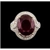 Image 2 : 14KT White Gold 14.49 ctw Ruby and Diamond Ring