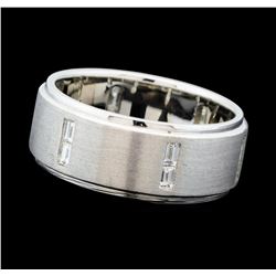 0.58 ctw Diamond Band - 14KT White Gold