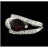 Image 1 : 1.56 ctw Ruby and Diamond Ring - 18KT White Gold