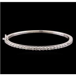 14KT White Gold 2.68 ctw Diamond Bangle Bracelet