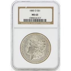 1885-O MS63 NGC Morgan Silver Dollar