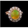 Image 2 : 2.27 ctw Opal and Diamond Ring - 14KT Rose Gold