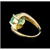 Image 3 : 4.34 ctw Emerald and Diamond Ring - 14KT Yellow Gold