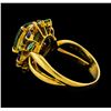 Image 3 : 2.27 ctw Tourmaline and Sapphire Ring - 18KT Yellow Gold