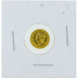 1849 $1 Open Wreath T-1 Gold Coin AU