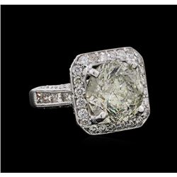 9.57 ctw Diamond Ring - 18KT White Gold