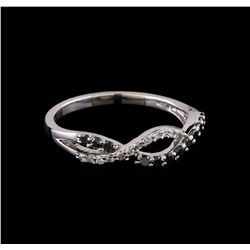 0.25 ctw Black Diamond Ring - 10KT White Gold