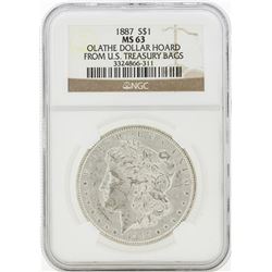 1887 MS63 NGC Morgan Silver Dollar