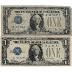 1928 $1 Silver Certificate Currency Lot of 2