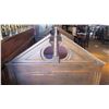 Image 8 : Rectangular Hardwood Table (47x30), 2 Carved Wood-Framed Banquettes (45L x 20W x 56H)