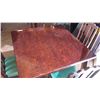 Image 2 : Square Hardwood Table (42x42) w/Carved Pedestal Base & Clawfoot Detail, 4 Chairs (38"H)