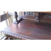 Image 18 : Large-Scale Ornate Carved Hutch (Two Pieces) - Dark Wood (7 ft x 32" depth x 9 ft H)