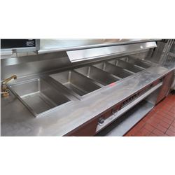 Wells 5-Compartment Steam Table, 238" x 37" x 36" H