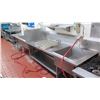 Image 1 : 2-Segment Washing Stations (One w/1-Compartment & Undershelf, One w/2-Basin Sink) 14ftx34