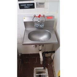 Stainless Steel Mini Sink w/Emergency Eyewash Attachment 19x15