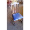 Image 8 : Square Hardwood Table (4ft x 4ft) w/Carved Pedestal Base, Ball and Claw Detail, 4 Chairs