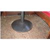 Image 8 : Rectangular Wood Table (48x30) w/Metal Base, 2 Carved Wooden Banquette Seats (45x20x58)