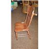 Image 8 : Square Hardwood Table (42 x 42) w/Carved Pedestal Base, Clawfoot Detail, 4 Hi-Back Chairs