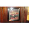 Image 1 : Framed Original Oil Painting: Still Life 'Flowers in Black Vase', (Artist Cadiolen?) 19x22.5 Black L
