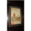 Image 1 : Framed Watercolor 'Pioneer', (Artist Serafino?) 17x24 Black Gilded Frame
