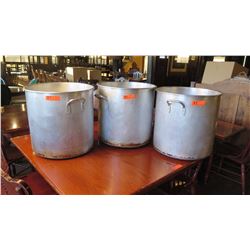 3 Tall Stock Pots - Approx. 19" dia, 18" H