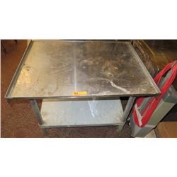 Square Stainless Steel Utility Table w/Undershelf - 36 x 30 x 26.5 H