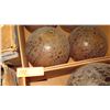 Image 2 : Misc. Ceiling Light Globes - Amber Crackle Glass, Approx. 8.5" Tall