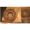 Image 3 : Misc. Ceiling Light Globes - Amber Crackle Glass, Approx. 8.5" Tall