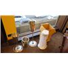 Image 1 : 3 Champagne Bucket Stands and 4 Champagne Buckets (6"L x 20"H) (7.5"L x 8"H)