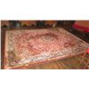 Image 1 : Large Area Rug - Red, Beige, Dark Blue Outer Border (119"L x 156"W)