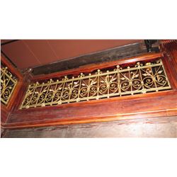 1-Piece Wrought Iron Scrollwork Railing Accent - Section Measures (100"L x 26.5"W)