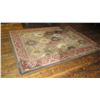 Image 1 : Area Rug - Multi Colored w/Red Borders 131" X 95"