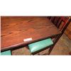 Image 2 : Square Hardwood Table (42x42) w/Carved Pedestal Base & Clawfoot Detail, 4 Chairs