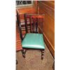 Image 3 : Square Hardwood Table (42x42) w/Carved Pedestal Base & Clawfoot Detail, 4 Chairs