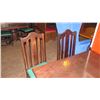 Image 3 : Square Hardwood Table (42x42) w/Carved Pedestal Base & Clawfoot Detail, 4 Chairs