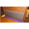 Image 8 : Rectangular Hardwood Table w/Round Metal Base (60.5"L x 35.5"W) and 2 Wood-Framed Banquette Seats