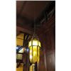 Image 3 : Moroccan Yellow Chandelier (53"H) - Greenish Tint, Comes w/5-ft Chain