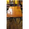 Image 1 : Rectangular Hardwood Table w/Metal Base  40x30x27.5"H