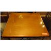 Image 1 : Rectangular Hardwood Table w/Metal Base 30x27x27.5"H