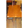 Image 1 : Rectangular Hardwood Table w/Metal Base 42 x 30 x 27.5"
