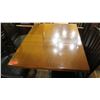 Image 1 : Rectangular Hardwood Table w/Metal Base 40 x 30 x 27.5"H