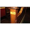 Image 2 : Banquette Seat - Green Padded Seat & Backrest, Carved Hardwood Frame (60.5"L)